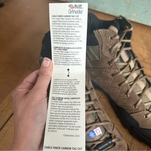 NIB 5.11 Men's Cable Hiker Carbon-Tac Safety Toe Boots Military and Tactical 13 - Picture 7 of 8
